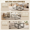 Produit Velsereer tables basses gigognes métal et verre noir