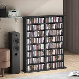 Étagère de rangement Paen CD DVD noire