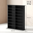 Étagère de rangement Paen CD DVD noire