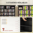 Étagère de rangement Paen CD DVD noire