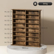 Étagère de rangement Amouac CD DVD 16 compartiments effet bois vieilli
