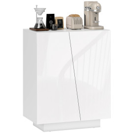 Facourt buffet meuble rangement placard double porte étagère réglable blanc