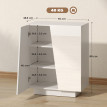 Facourt buffet meuble rangement placard double porte étagère réglable blanc