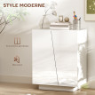 Facourt buffet meuble rangement placard double porte étagère réglable blanc
