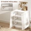Facourt buffet meuble rangement placard double porte étagère réglable blanc