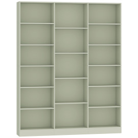 Sais bibliothèque 6 niveaux 17 compartiments vert d'eau