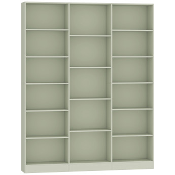 Sais bibliothèque 6 niveaux 17 compartiments vert d'eau
