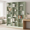 Sais bibliothèque 6 niveaux 17 compartiments vert d'eau