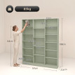 Sais bibliothèque 6 niveaux 17 compartiments vert d'eau