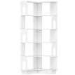 Bibliothèque d angle Valriine étagère design rangement blanc