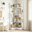 Bibliothèque d angle Valriine étagère design rangement blanc