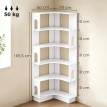 Bibliothèque d angle Valriine étagère design rangement blanc