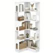 Bibliothèque d angle Valriine étagère design rangement blanc