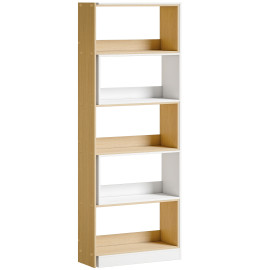 Bibliothèque Anromont modulable 5 niveaux chêne blanc