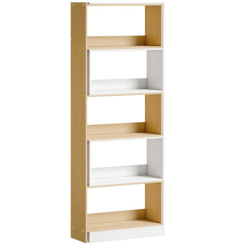 Bibliothèque Anromont modulable 5 niveaux chêne blanc