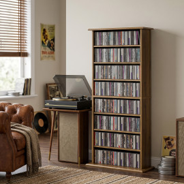 Produit Lanravaès meuble CD DVD rangement étagère effet bois
