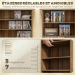 Produit Lanravaès meuble CD DVD rangement étagère effet bois