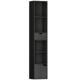 Etagère bibliothèque colonne Ceryval rangement design noir