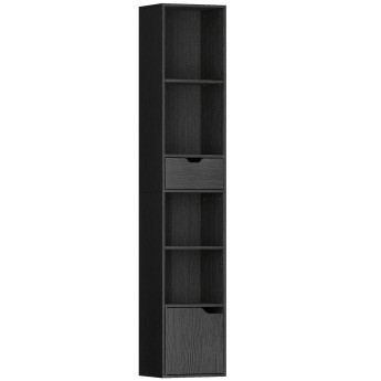 Etagère bibliothèque colonne Ceryval rangement design noir