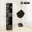 Etagère bibliothèque colonne Ceryval rangement design noir