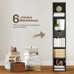 Etagère bibliothèque colonne Ceryval rangement design noir
