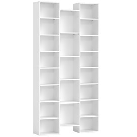 Emrais Bibliothèque étagère 21 compartiments blanc