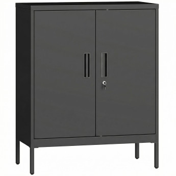 Armoire de rangement Gaia métallique verrouillable noire