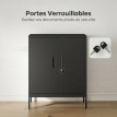 Armoire de rangement Gaia métallique verrouillable noire