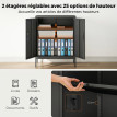 Armoire de rangement Gaia métallique verrouillable noire
