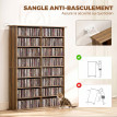 Étagère range CD Naoua meuble CD DVD bois de noyer