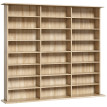 Avenne Rangement CD DVD 24 compartiments effet bois clair