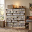 Avenne Rangement CD DVD 24 compartiments effet bois clair