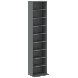 Lereel étagère CD DVD réglable compacte gris
