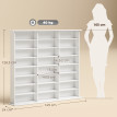Esioie meuble rangement CD DVD grande capacité blanc
