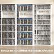 Esioie meuble rangement CD DVD grande capacité blanc