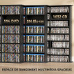 Rangement CD et DVD Maot 24 compartiments noir