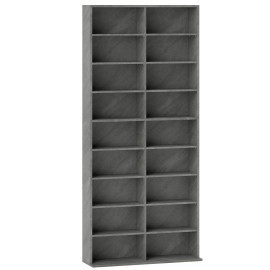 Avseie Étagère CD DVD rangement multimédia réglable gris