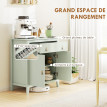 Buffet Martaa 2 portes étagère tiroir vert d'eau