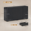 Buffet Enanie design contemporain rangement noir mat laqué