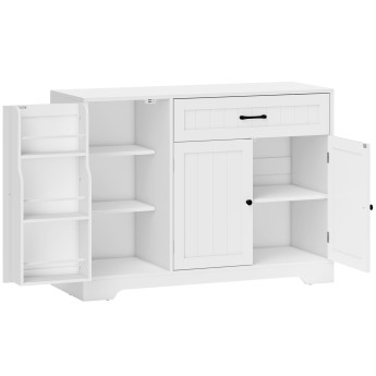 Buffet Felseelval rangement étagères réglables tiroir blanc