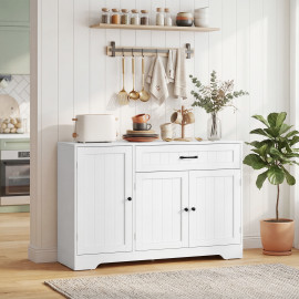 Buffet Felseelval rangement étagères réglables tiroir blanc