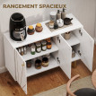 Buffet Dorsea design marbre blanc et métal doré