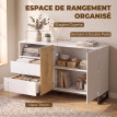 Buffet Feltaone meuble tv design bicolore blanc chêne