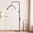 Lampadaire Amval LED rotatif réglable noir