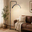 Lampadaire Amval LED rotatif réglable noir