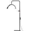 Lampadaire Amval LED rotatif réglable noir