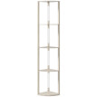 Lampadaire étagère LED Velor angle design bois clair