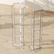 Lampadaire étagère LED Velor angle design bois clair