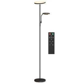 Lampadaire Lararaval LED dimmable télécommande salon lecture noir