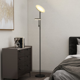 Lampadaire Lararaval LED dimmable télécommande salon lecture noir